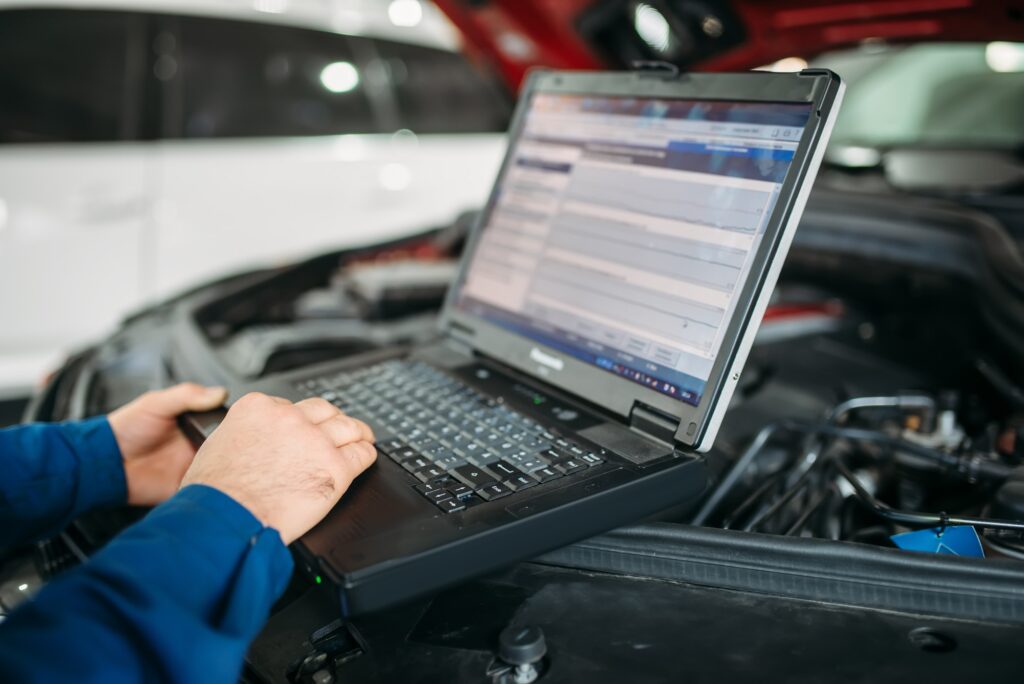 Computer diagnostics of the car in auto-service